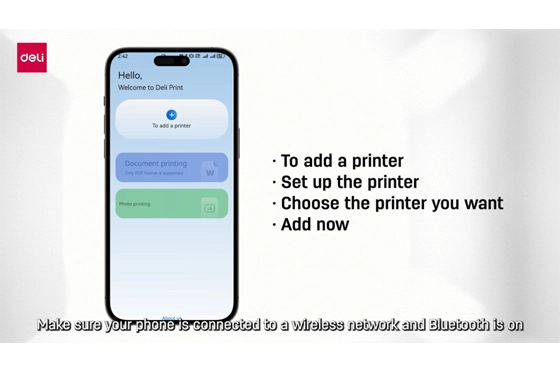 05 [APEL de impressão Deli] Rede Bluetooth