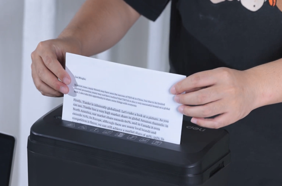 01 Deli ET016 Tipo Básico Triturador de Papel Pequeno