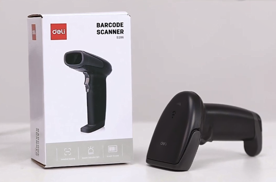 01 Deli ES216W Scanner de luz vermelha