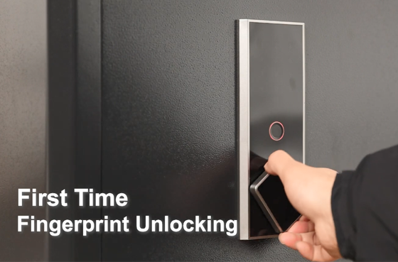 01 Deli ET596 Série Premium Impressão Digital e Caixa de Segurança Digital