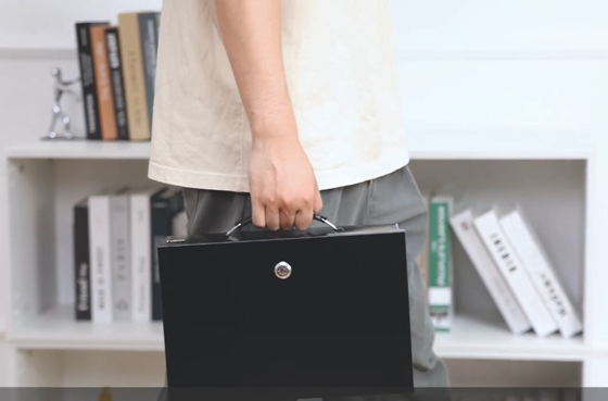 01 Deli ET611 Caixa de documentos à prova de fogo