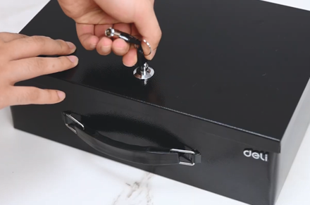 Caixa de documentos à prova de fogo Deli ET610 ET611 ET612