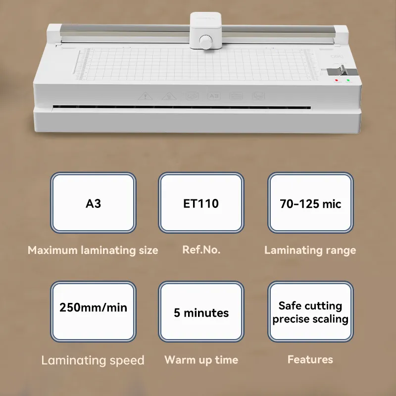 Laminador multifuncional 3 em 1 ET110 70-125 mic A3